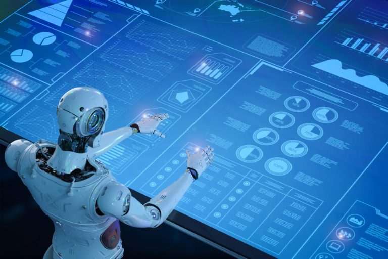 Robot operando un sistema