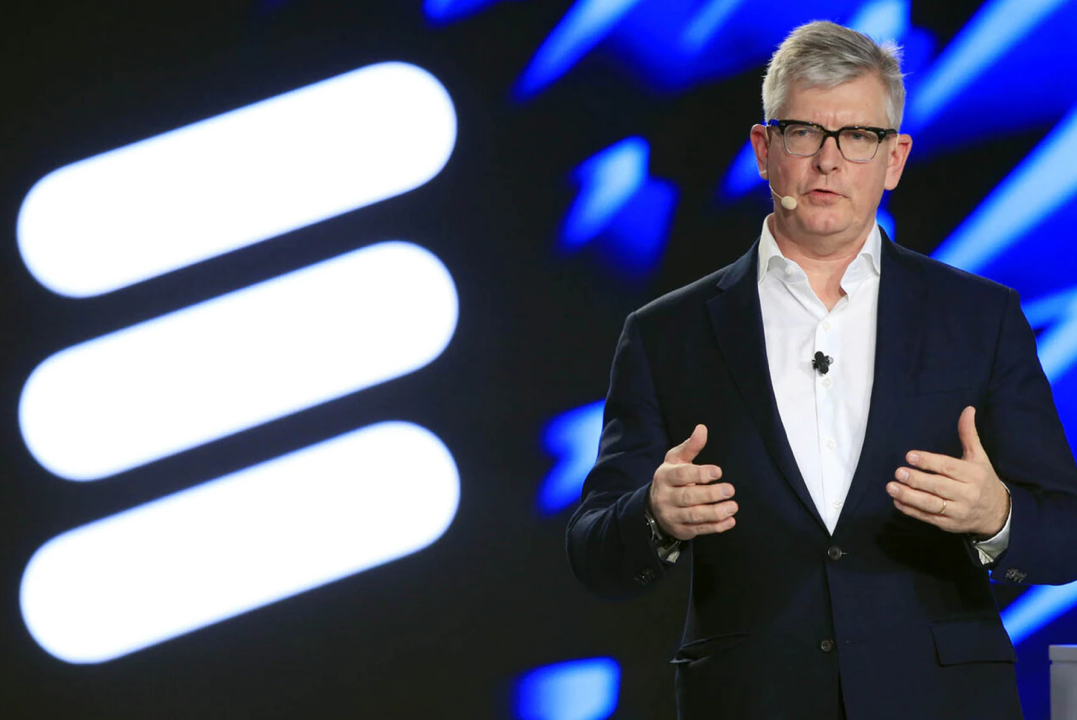 Borje Ekholm, CEO de Ericsson durante el MWC de 2018.
