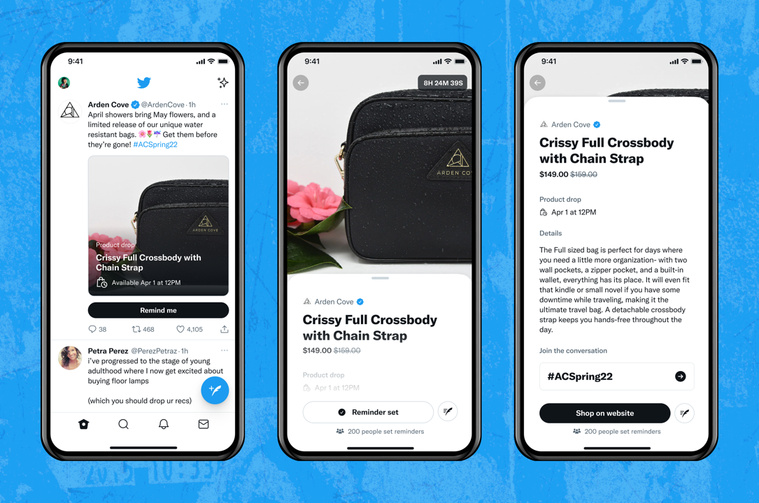 Nuevo guiño de Twitter al comercio electrónico: Product Drops